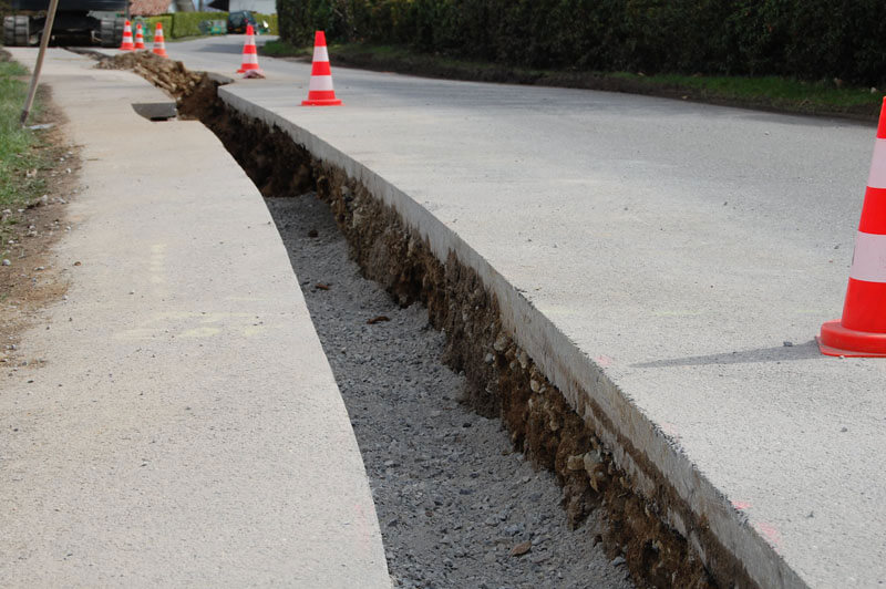 Sciage de sol enrobé béton Châtel pour réseaux secs